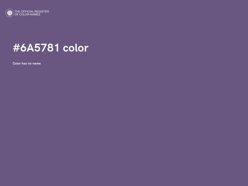 #6A5781 color image