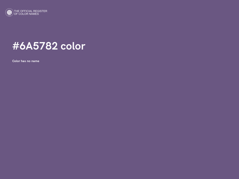 #6A5782 color image