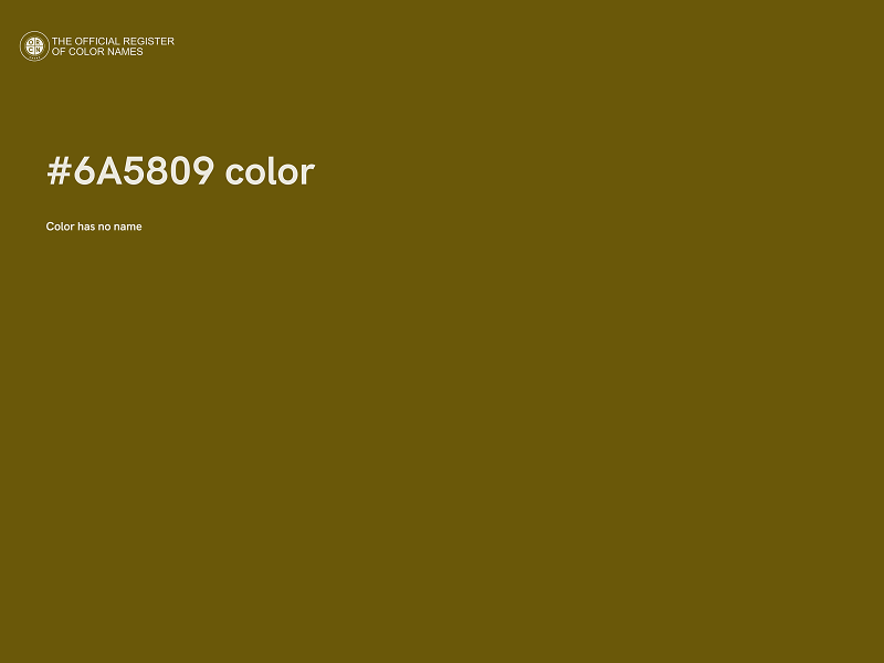 #6A5809 color image