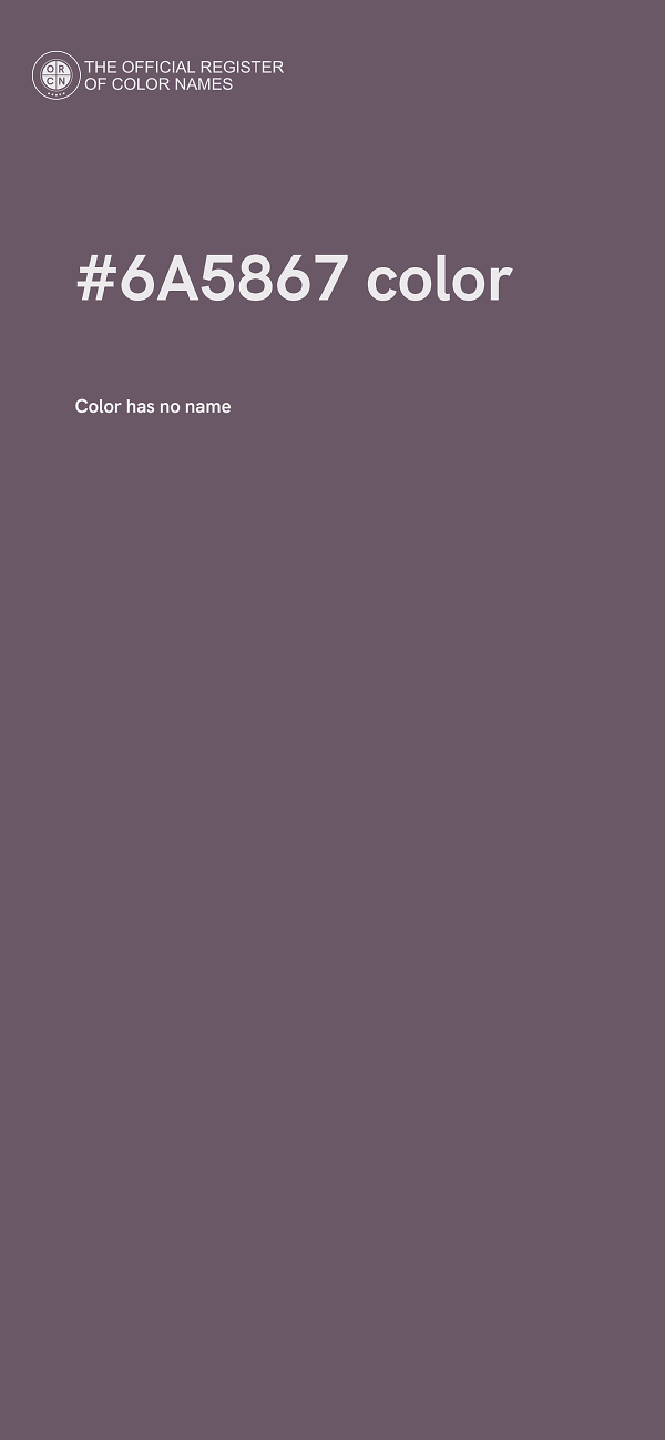 #6A5867 color image