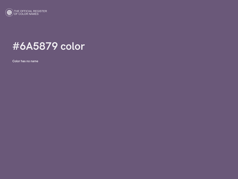 #6A5879 color image
