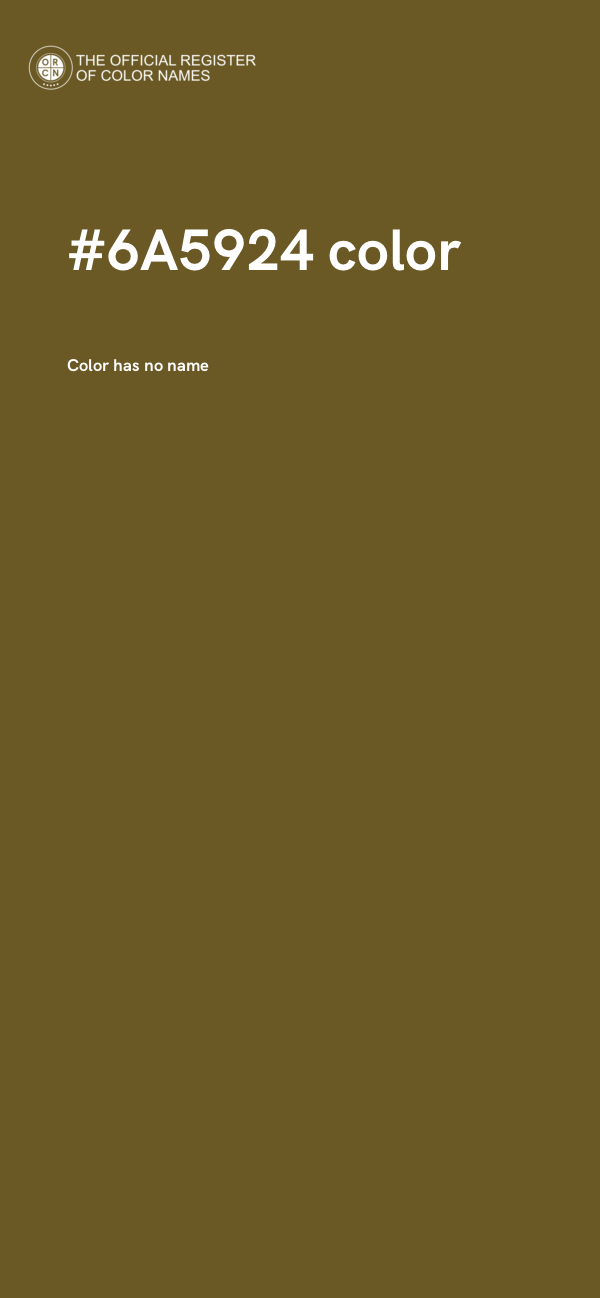 #6A5924 color image