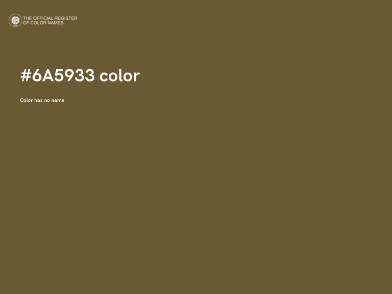 #6A5933 color image