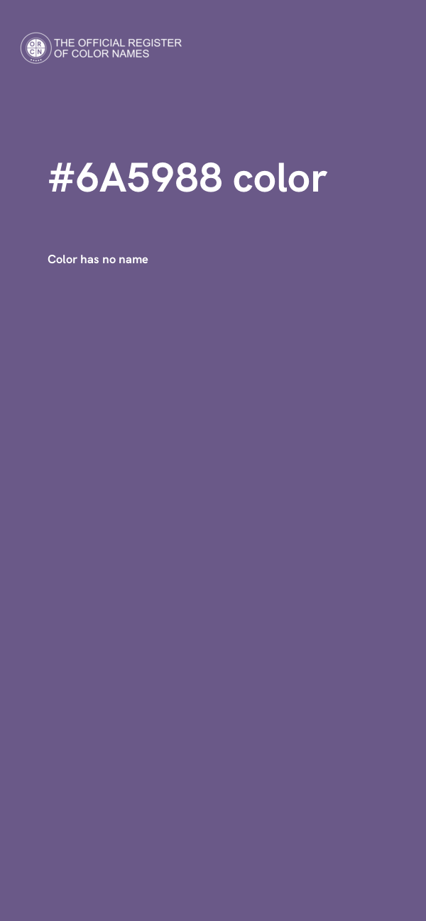 #6A5988 color image