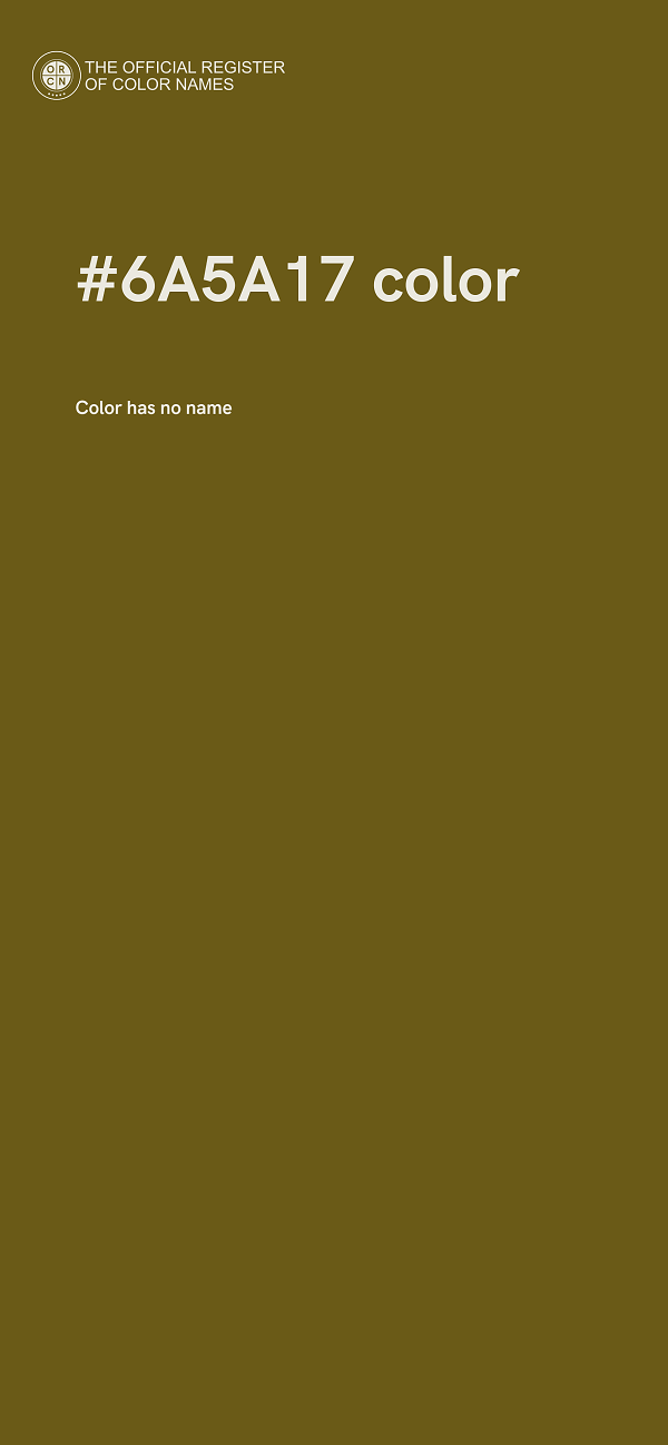 #6A5A17 color image