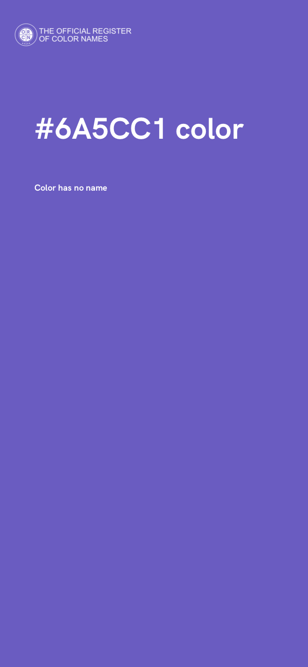 #6A5CC1 color image