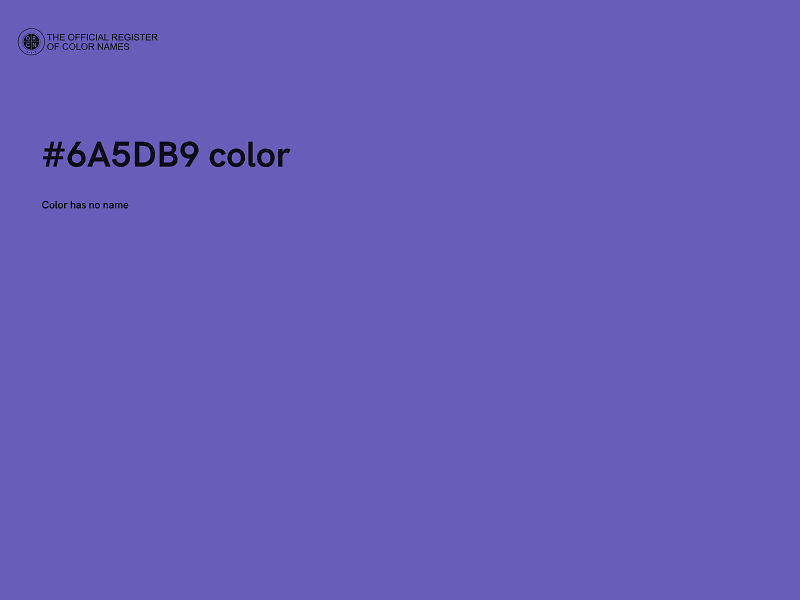 #6A5DB9 color image