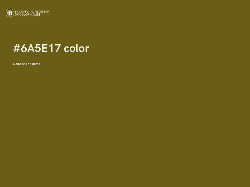 #6A5E17 color image