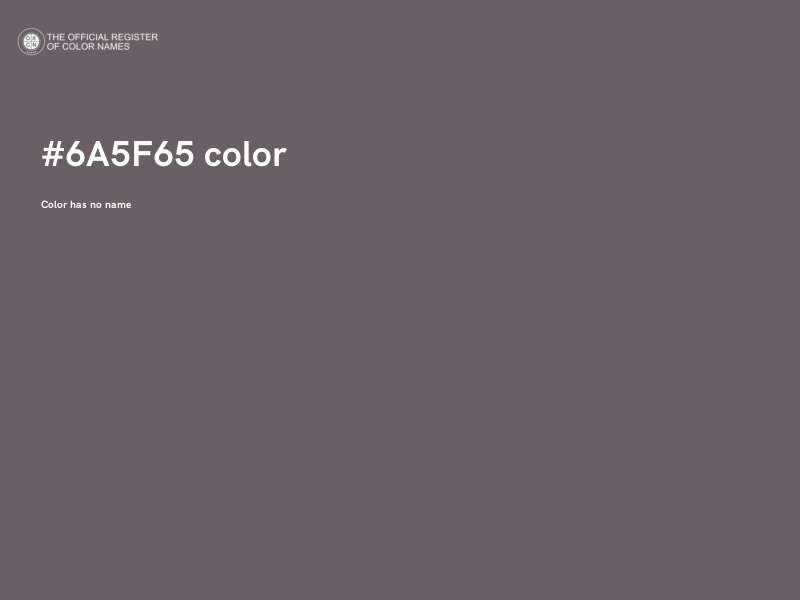 #6A5F65 color image