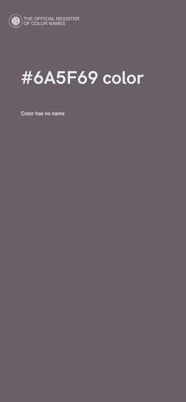 #6A5F69 color image