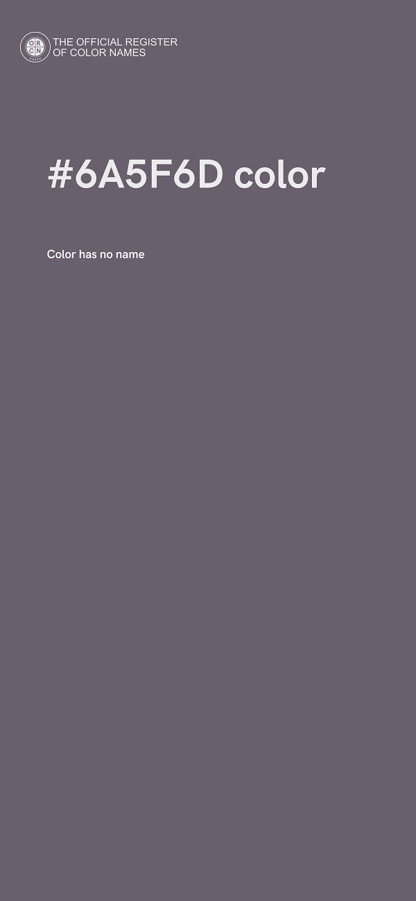 #6A5F6D color image
