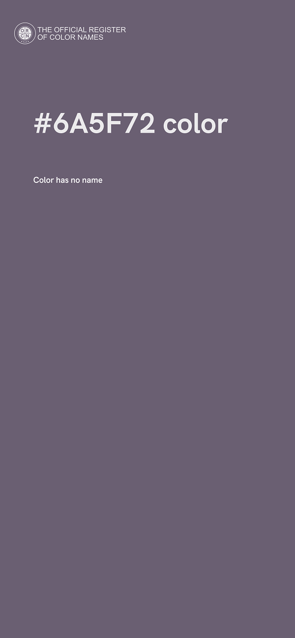 #6A5F72 color image