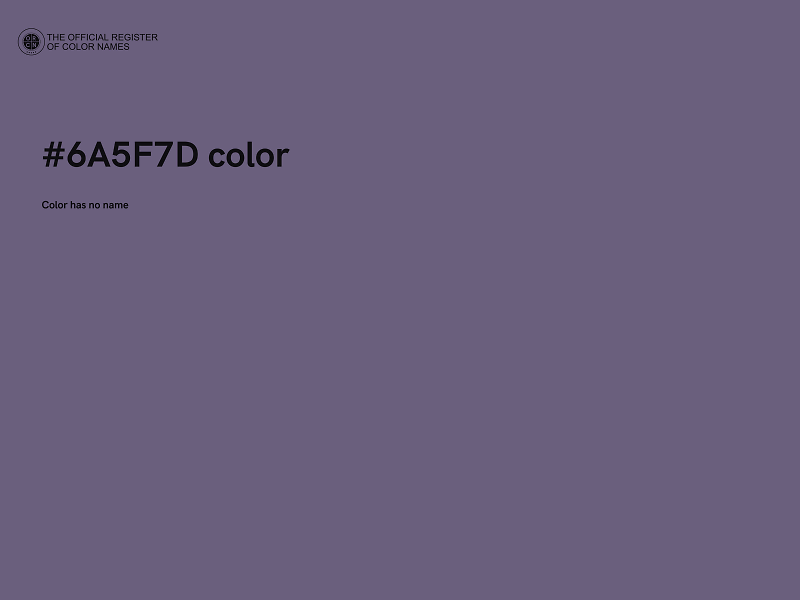 #6A5F7D color image