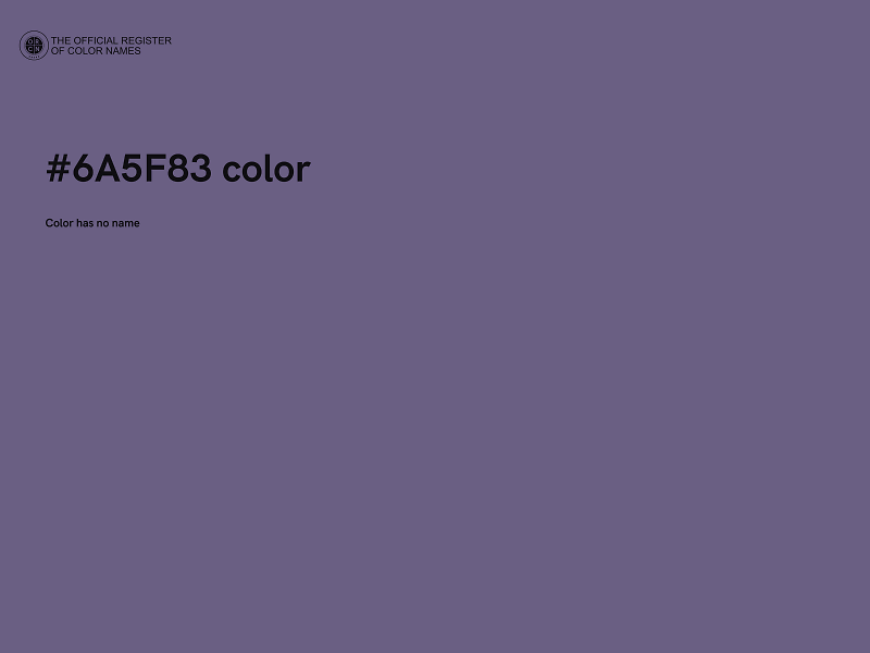 #6A5F83 color image