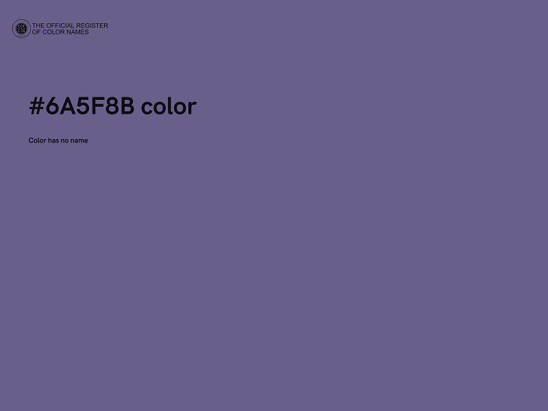 #6A5F8B color image