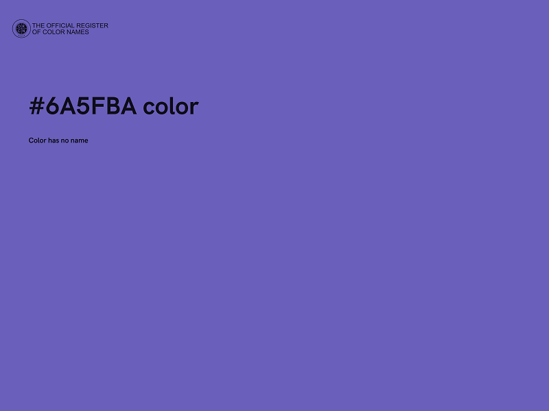 #6A5FBA color image