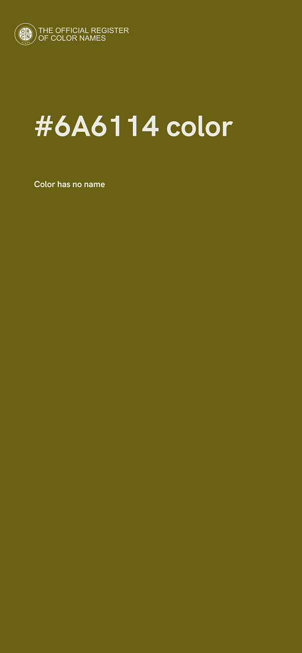 #6A6114 color image