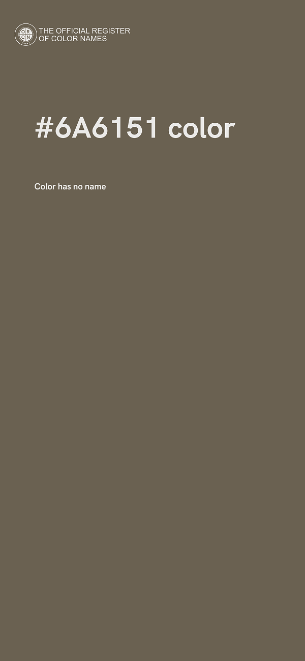 #6A6151 color image