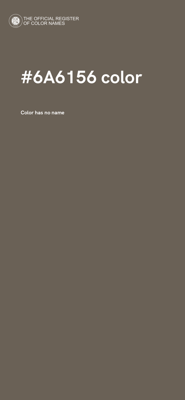 #6A6156 color image