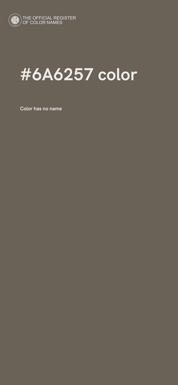 #6A6257 color image