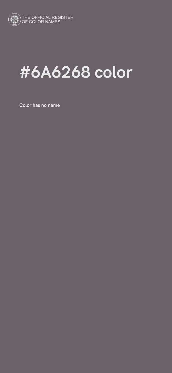 #6A6268 color image