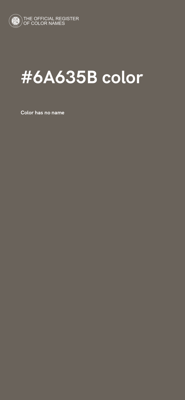 #6A635B color image