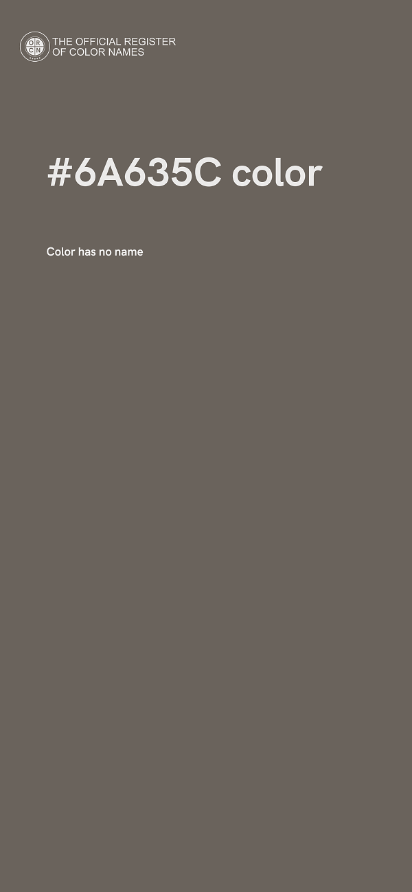 #6A635C color image