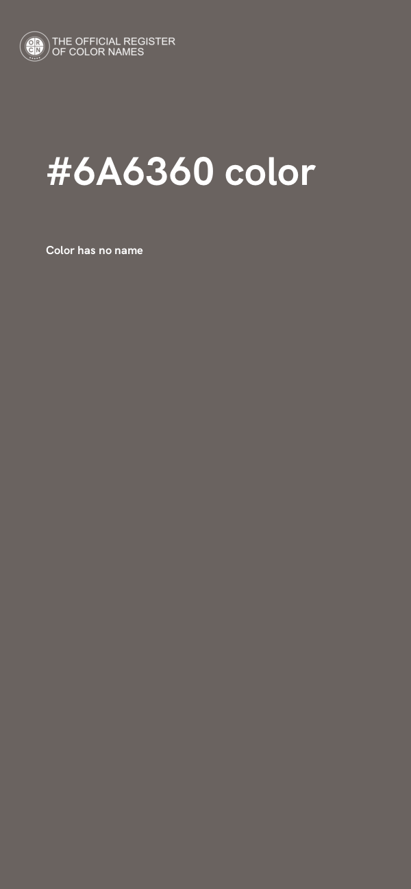 #6A6360 color image