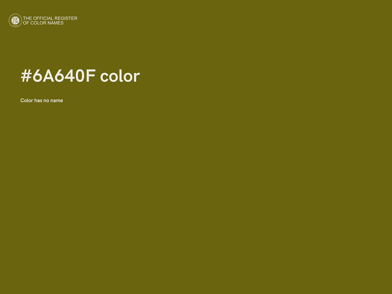 #6A640F color image