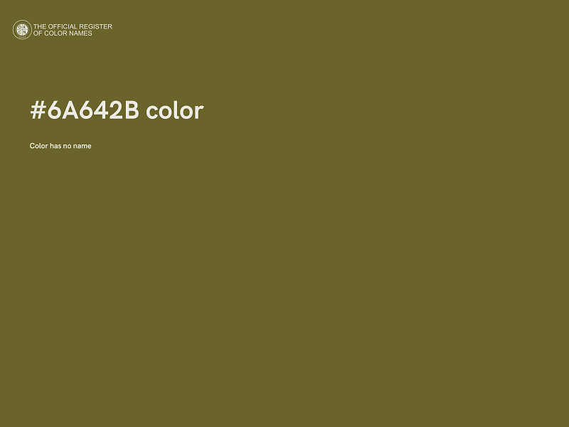 #6A642B color image