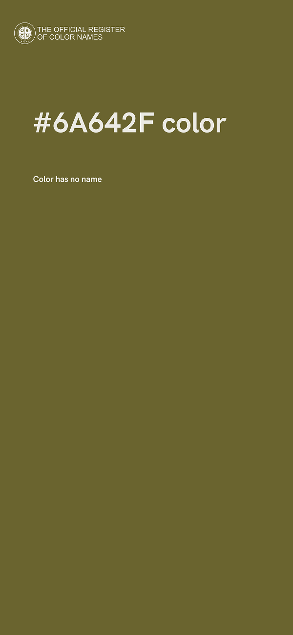 #6A642F color image