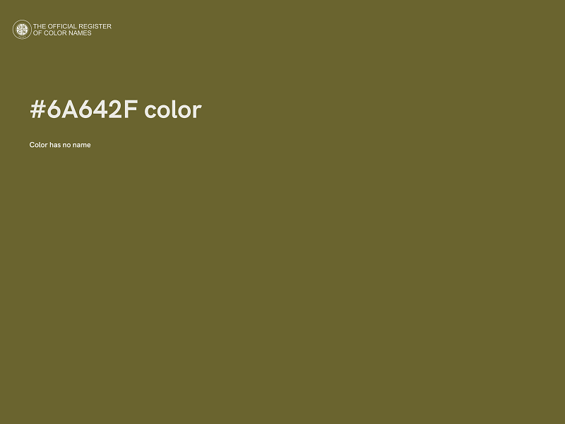 #6A642F color image