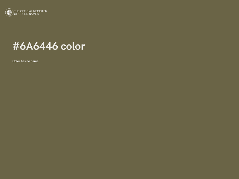 #6A6446 color image