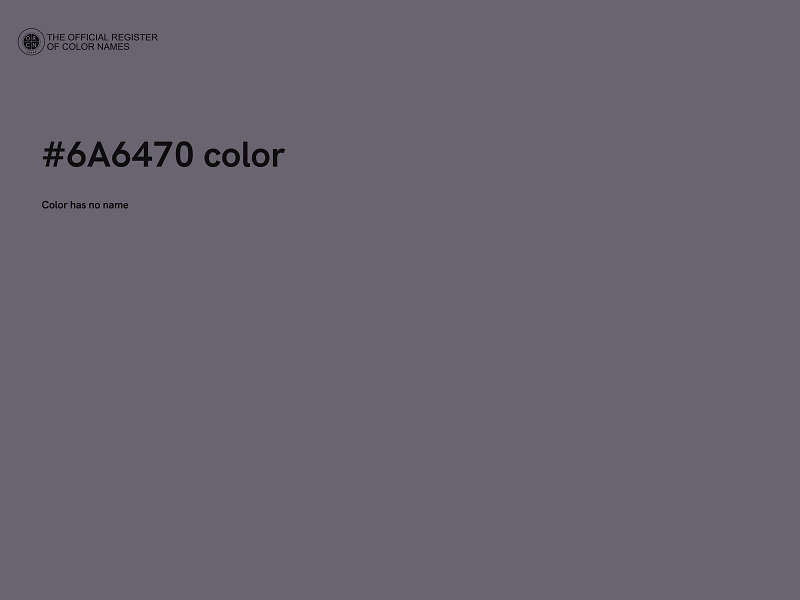 #6A6470 color image