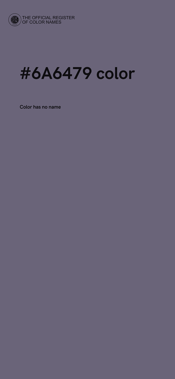 #6A6479 color image