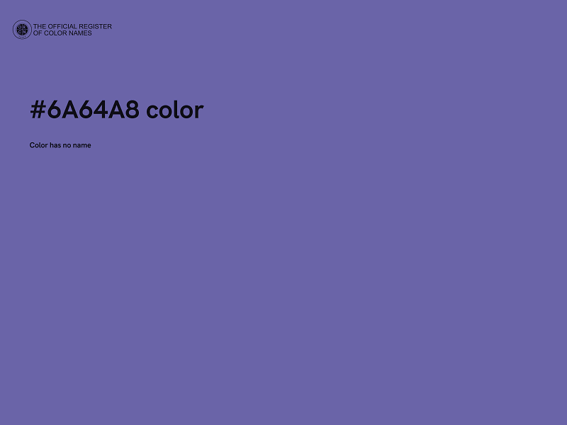 #6A64A8 color image