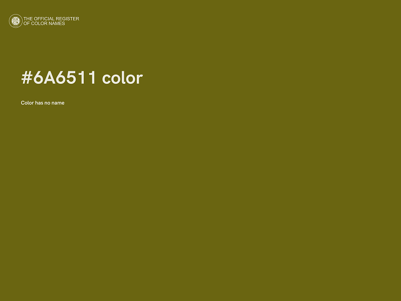 #6A6511 color image