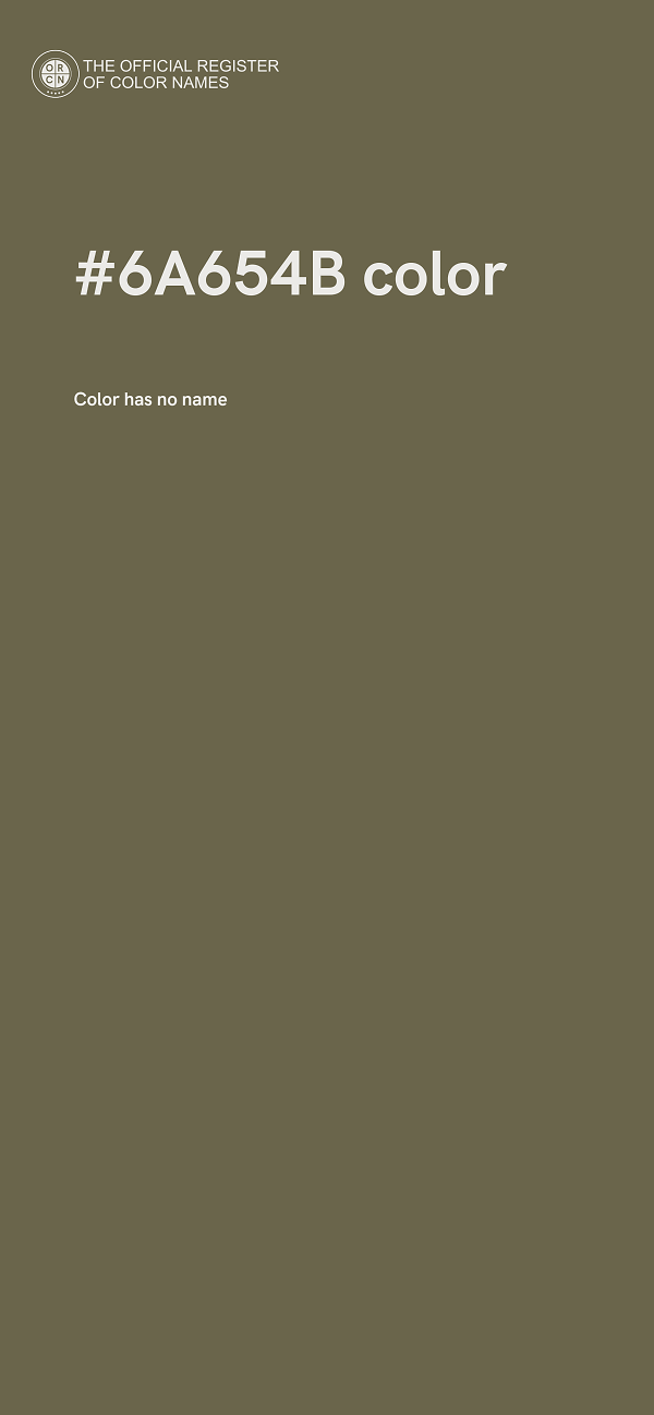 #6A654B color image