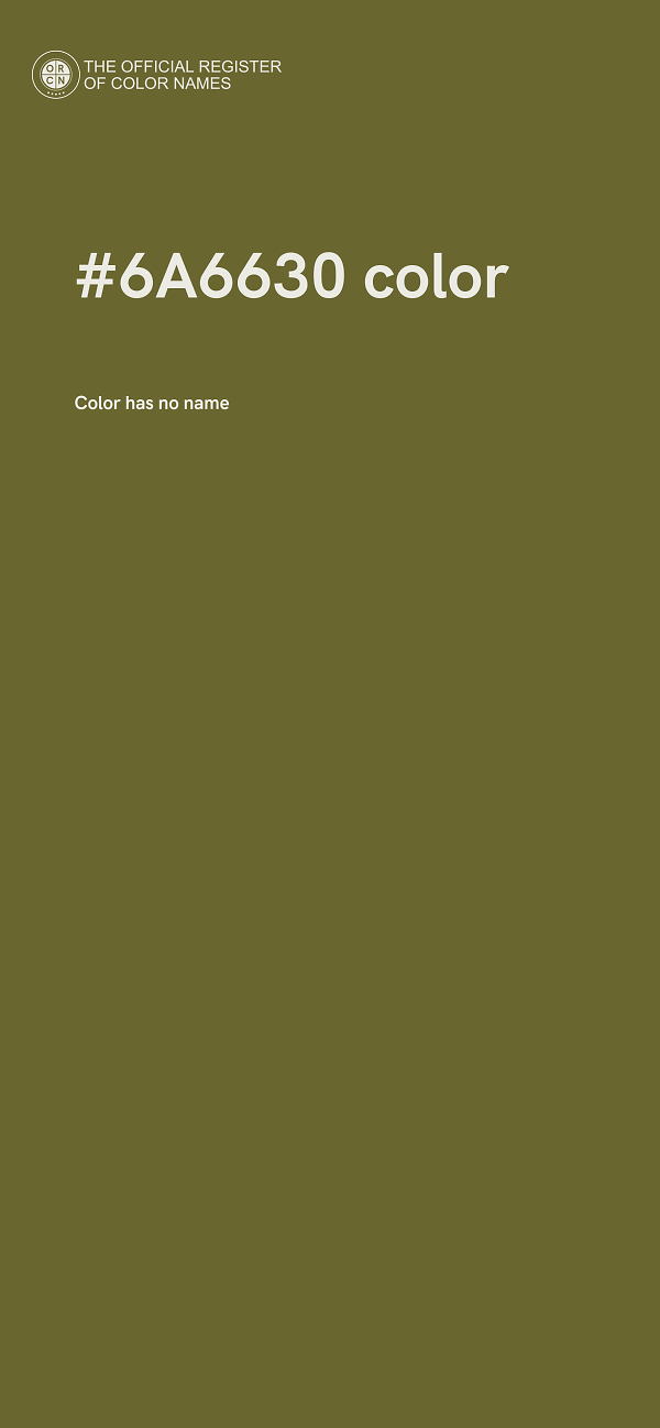 #6A6630 color image