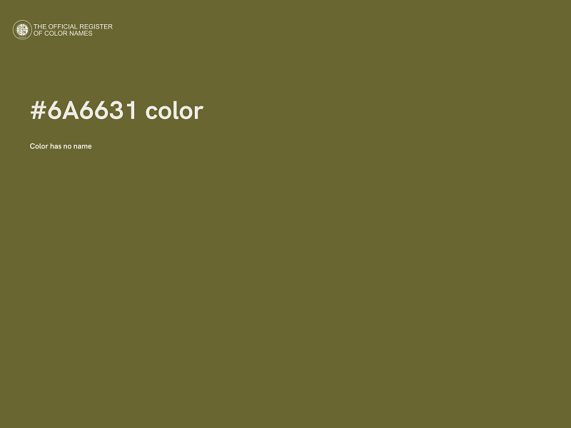 #6A6631 color image