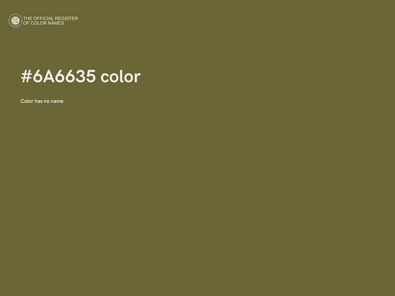 #6A6635 color image