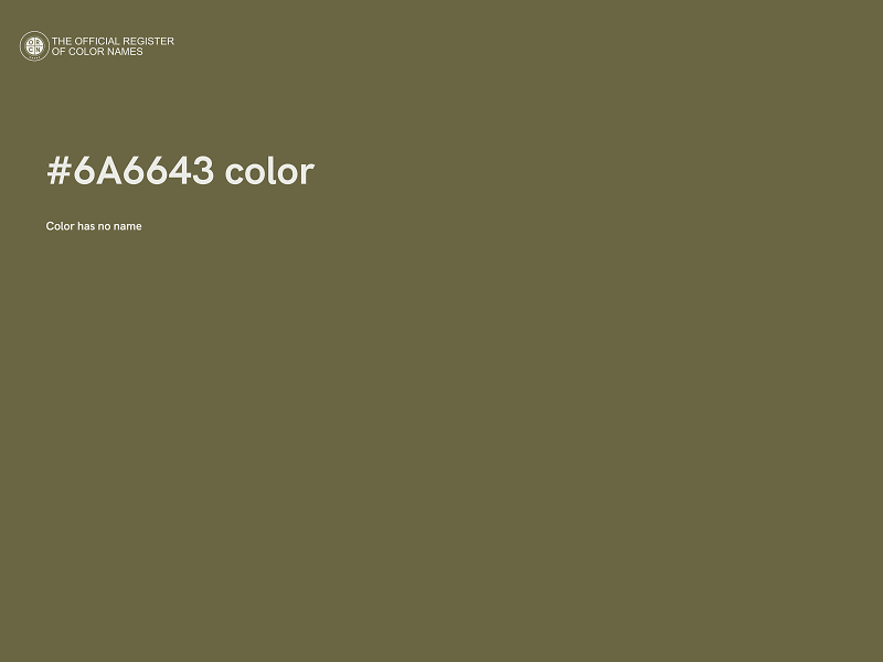 #6A6643 color image