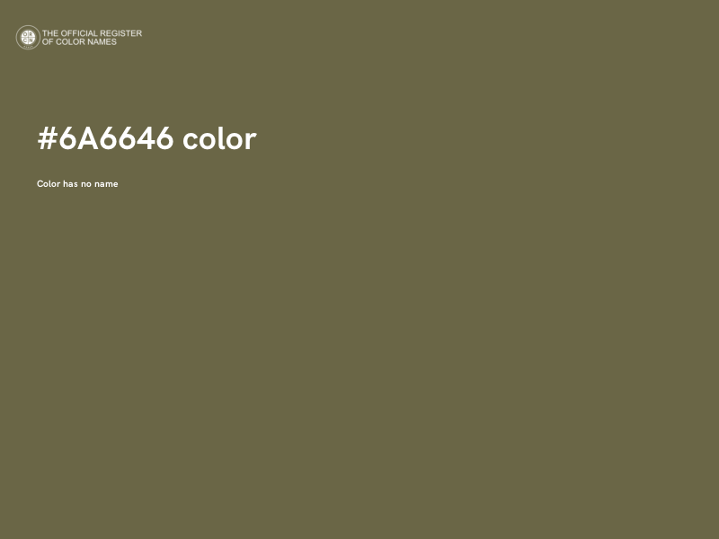 #6A6646 color image