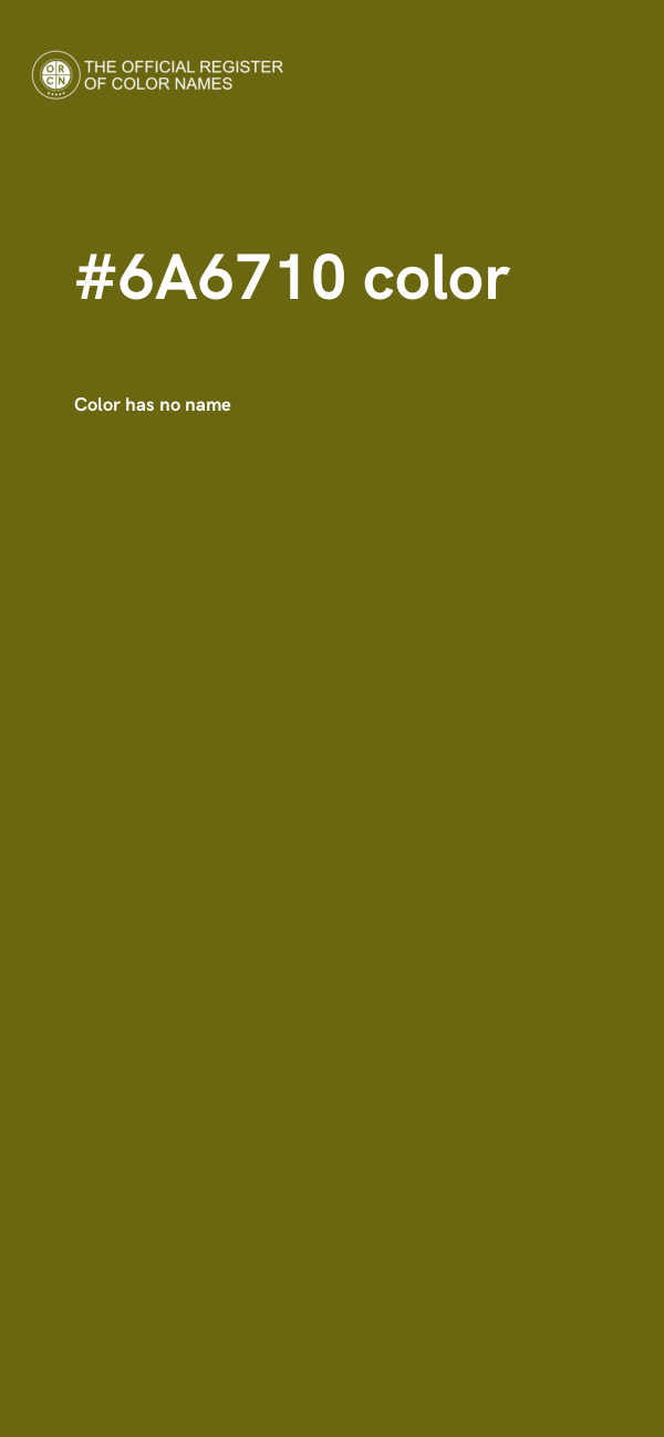 #6A6710 color image