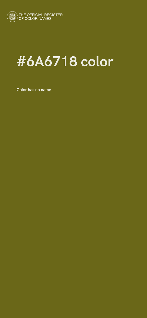 #6A6718 color image