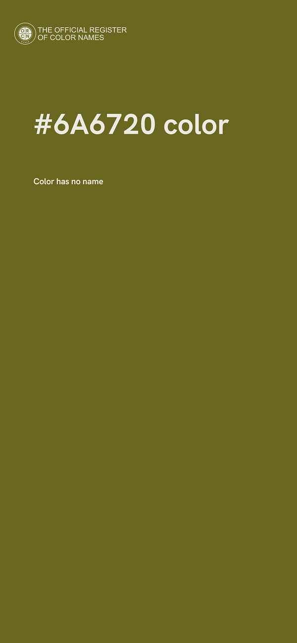 #6A6720 color image