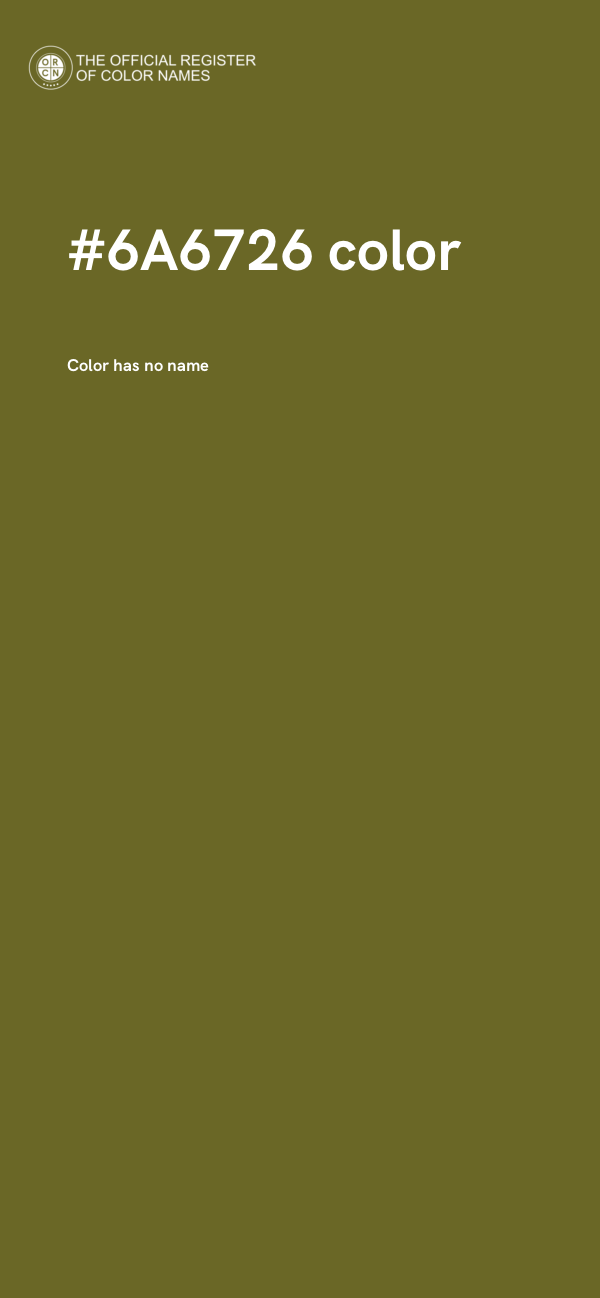 #6A6726 color image