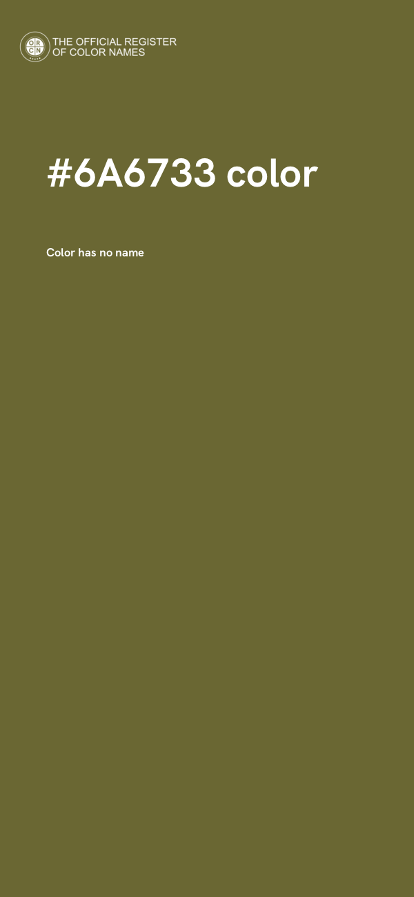 #6A6733 color image