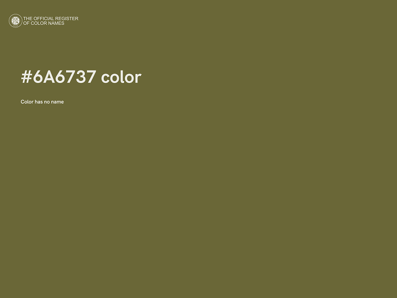 #6A6737 color image