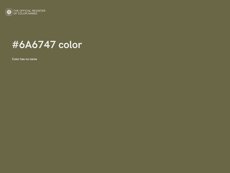 #6A6747 color image